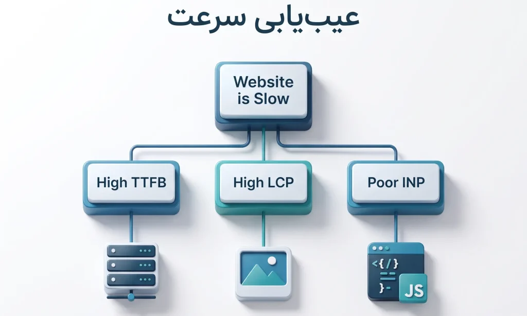 عیب یابی سرعت سایت